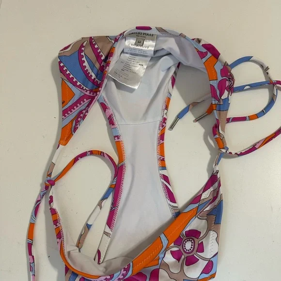 Emilio Pucci Vibrant Pink and Orange Bikini Women’s Size 44 - Picture 10 of 11